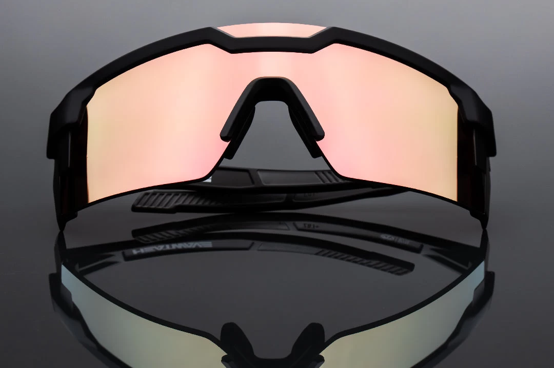 Future Tech Sunglasses: Black Frame Rose Gold Z87+ - Image 3