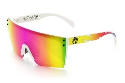 Lazer Face Sunglasses: White Frame Racing Customs