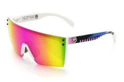 Lazer Face Sunglasses: WHITE FRAME SAGA Customs
