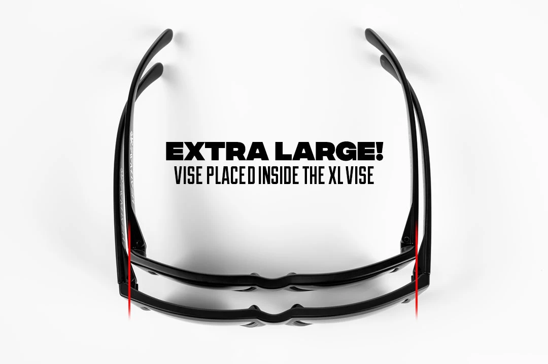 XL VISE Z87 Sunglasses Black Frame: Black Lens - Image 2
